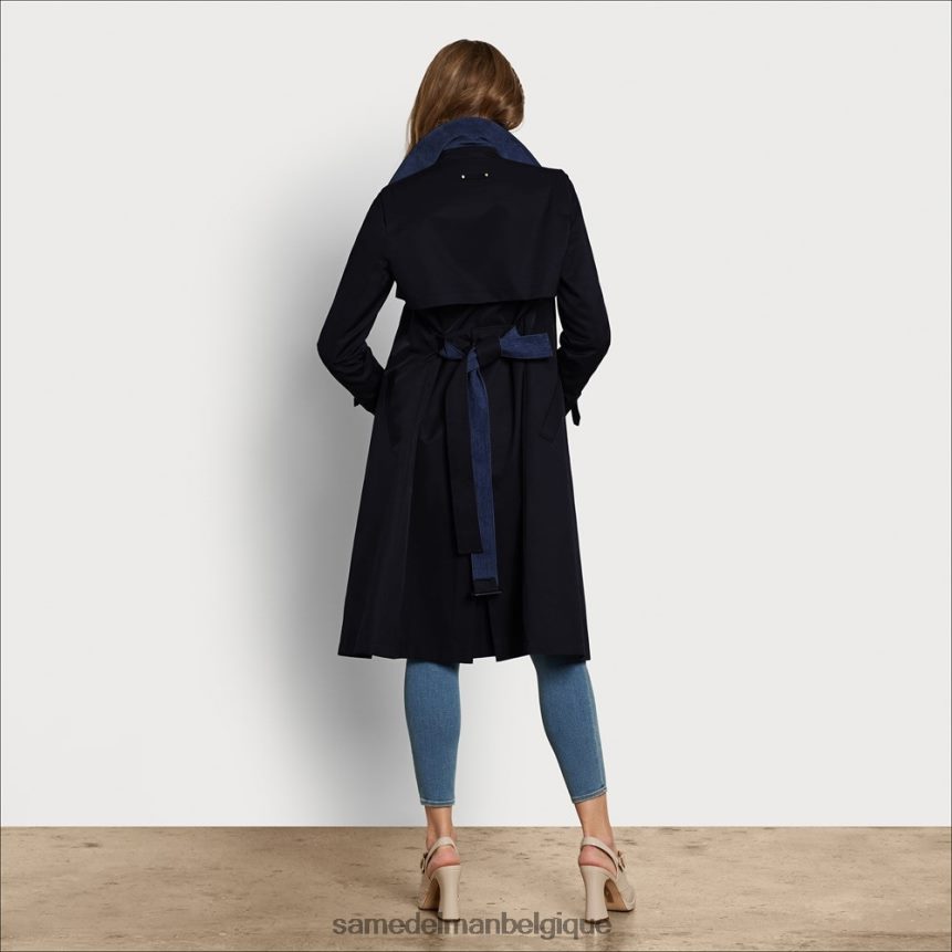 trench-coat ceinturé Sam Edelman femmes marine JZ0XZ01191 vêtements