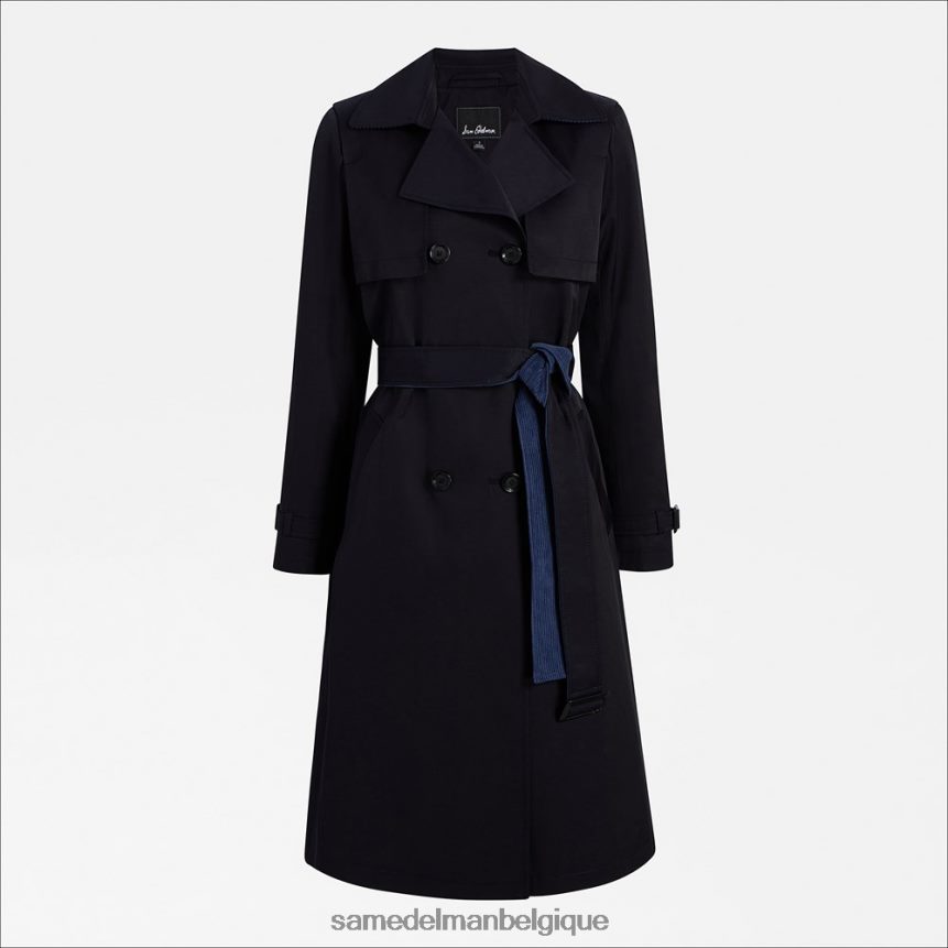 trench-coat ceinturé Sam Edelman femmes marine JZ0XZ01191 vêtements