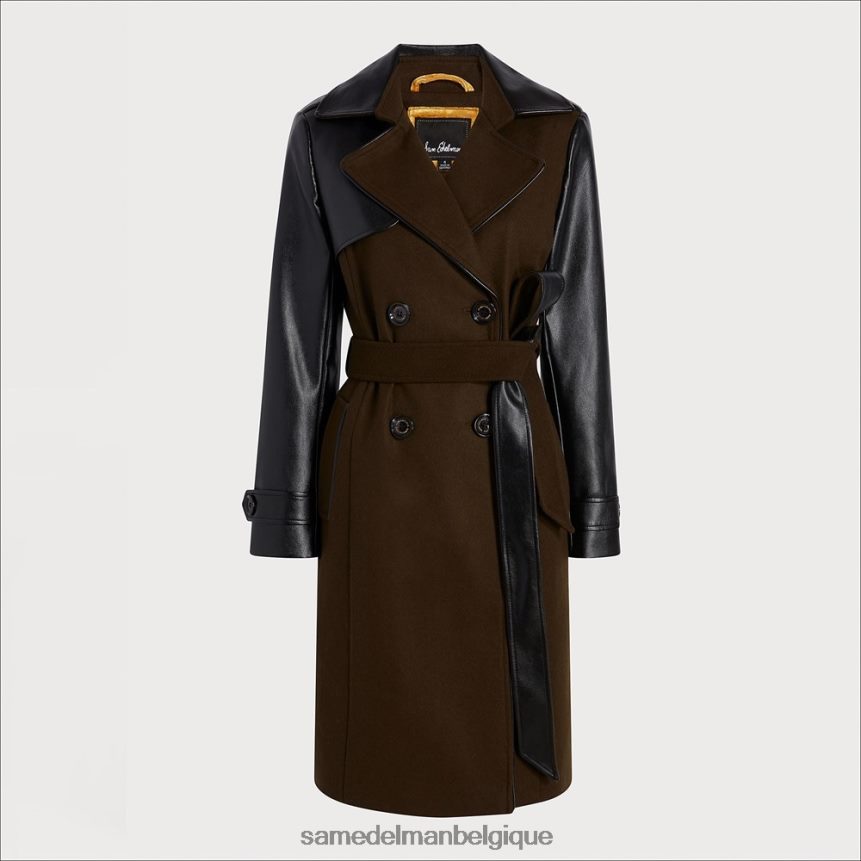 trench-coat en laine mélangée Sam Edelman femmes vert militaire JZ0XZ01280 vêtements