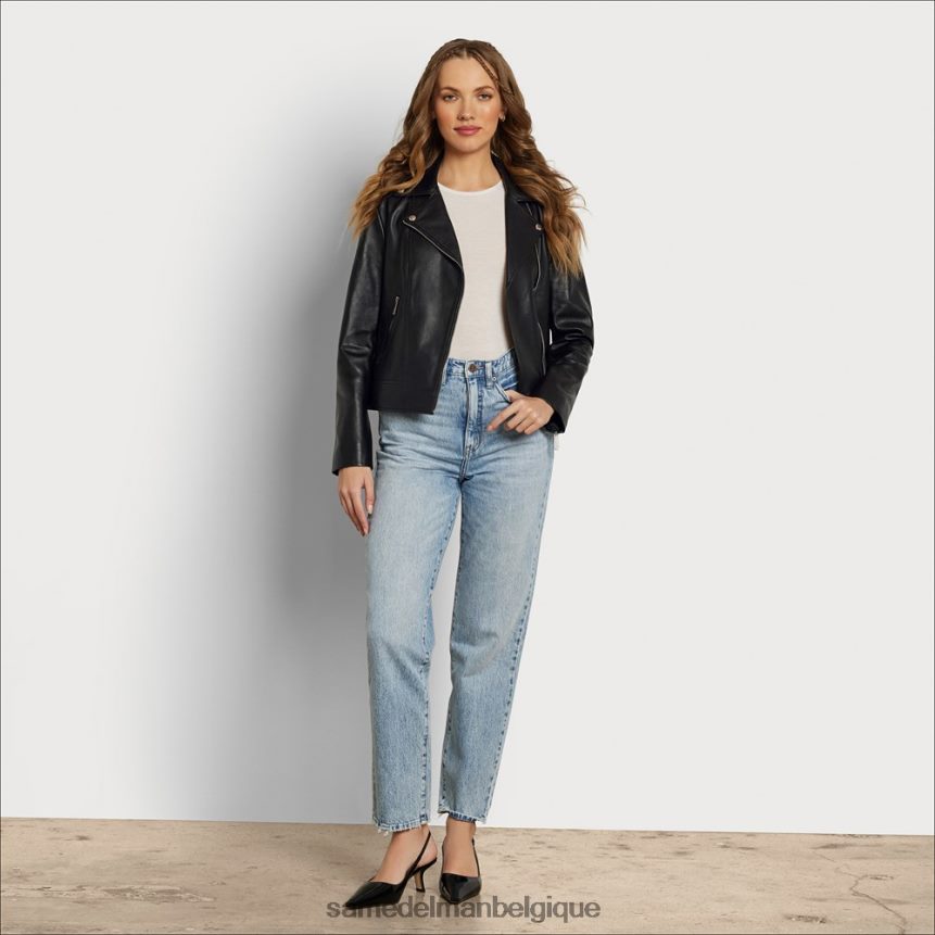 veste de moto en cuir Sam Edelman femmes noir JZ0XZ01179 vêtements