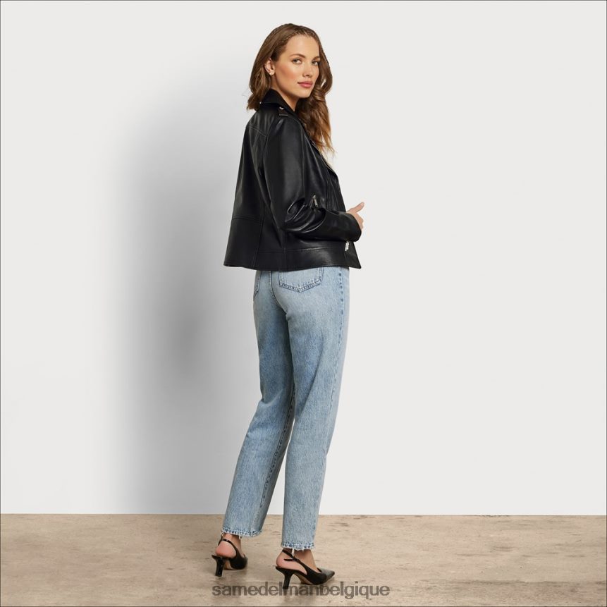 veste de moto en cuir Sam Edelman femmes noir JZ0XZ01179 vêtements