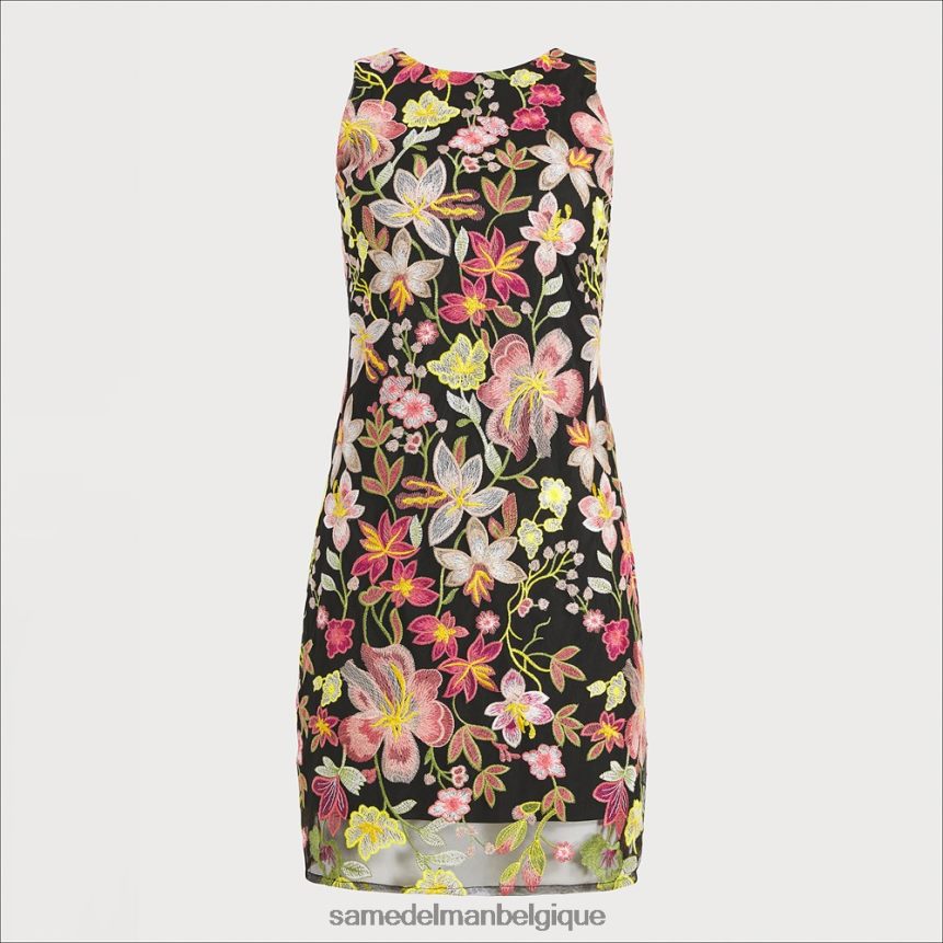 robe courte à fleurs brodées Sam Edelman femmes pêche multi JZ0XZ01091 vêtements