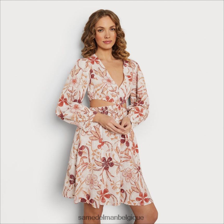 robe courte à fleurs emely Sam Edelman femmes floral JZ0XZ01117 vêtements