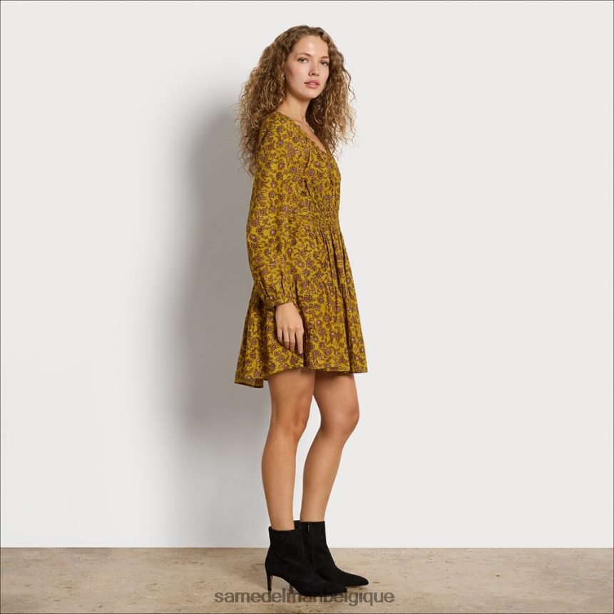 robe courte lora Sam Edelman femmes huile d'olive JZ0XZ01236 vêtements