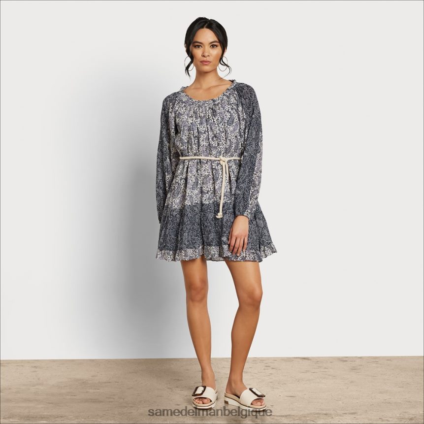 robe courte rainey Sam Edelman femmes bleu fleuri JZ0XZ01204 vêtements