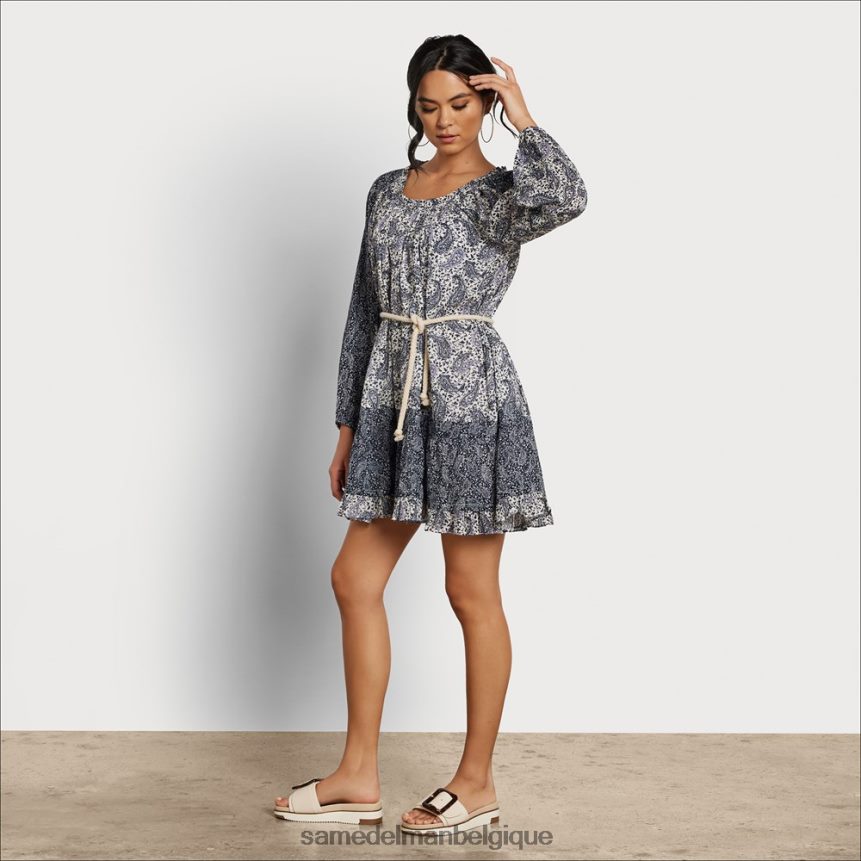 robe courte rainey Sam Edelman femmes bleu fleuri JZ0XZ01204 vêtements