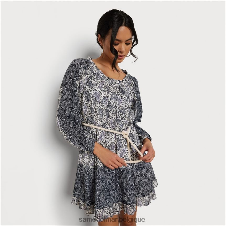 robe courte rainey Sam Edelman femmes bleu fleuri JZ0XZ01204 vêtements