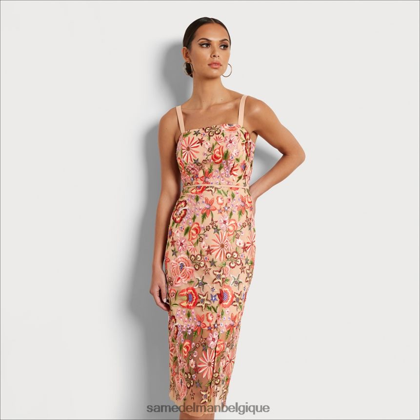 robe à fleurs brodées Sam Edelman femmes nu multi JZ0XZ01065 vêtements