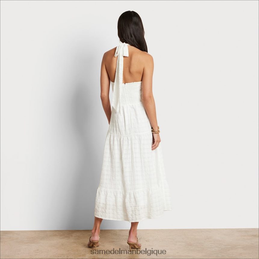 robe longue à carreaux Sam Edelman femmes blanc JZ0XZ01092 vêtements