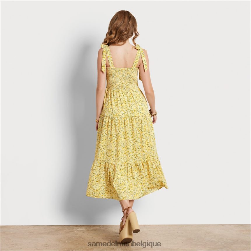 robe longue à fleurs Sam Edelman femmes jaune multicolore JZ0XZ01116 vêtements