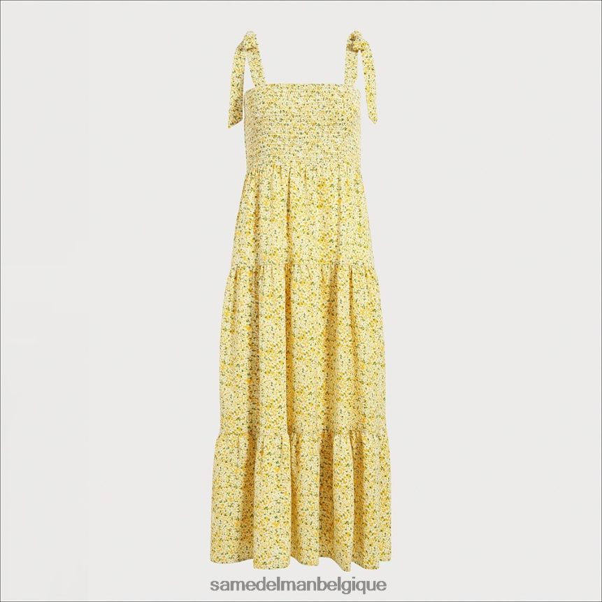 robe longue à fleurs Sam Edelman femmes jaune multicolore JZ0XZ01116 vêtements