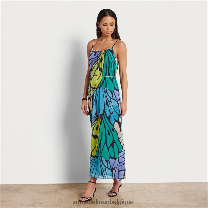 robe longue papillon Sam Edelman femmes noir multicolore JZ0XZ01164 vêtements