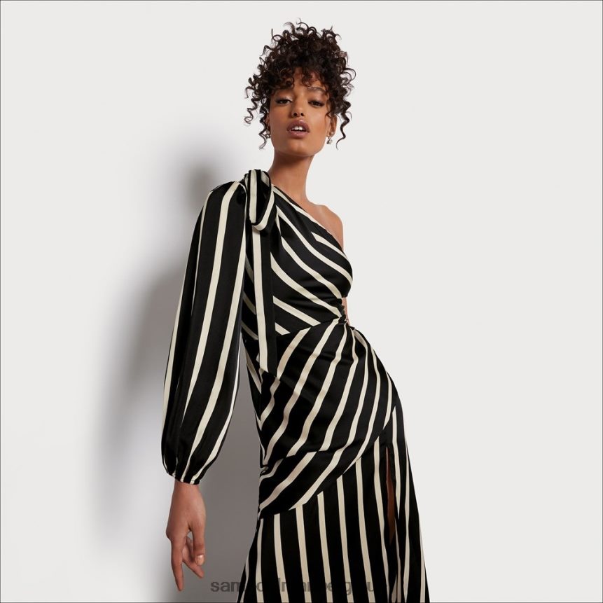 robe longue à rayures françaises Sam Edelman femmes noir blanc JZ0XZ01114 vêtements