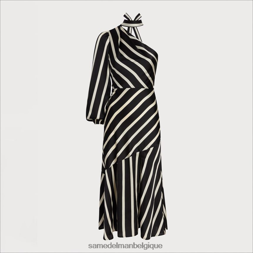 robe longue à rayures françaises Sam Edelman femmes noir blanc JZ0XZ01114 vêtements