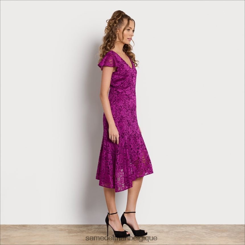 robe à manches courtes et encolure dégagée Sam Edelman femmes magenta JZ0XZ01094 vêtements
