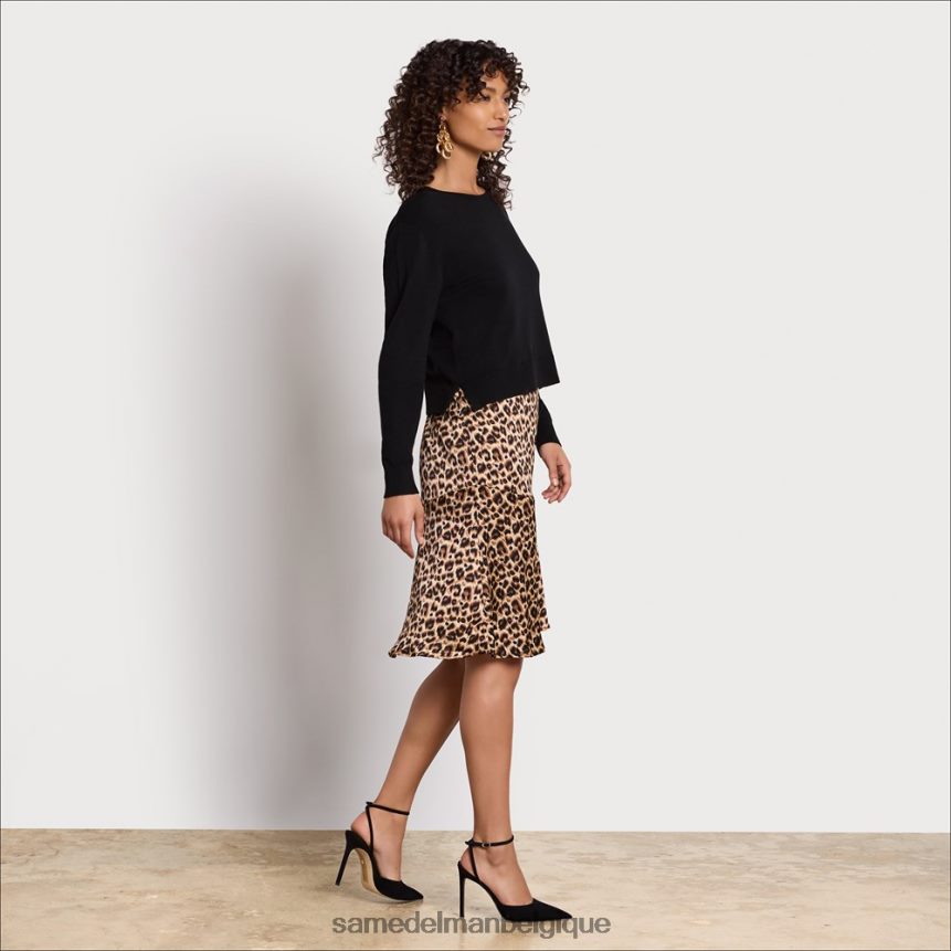 robe mi-longue caraco en tricot à manches longues Sam Edelman femmes léopard JZ0XZ01138 vêtements