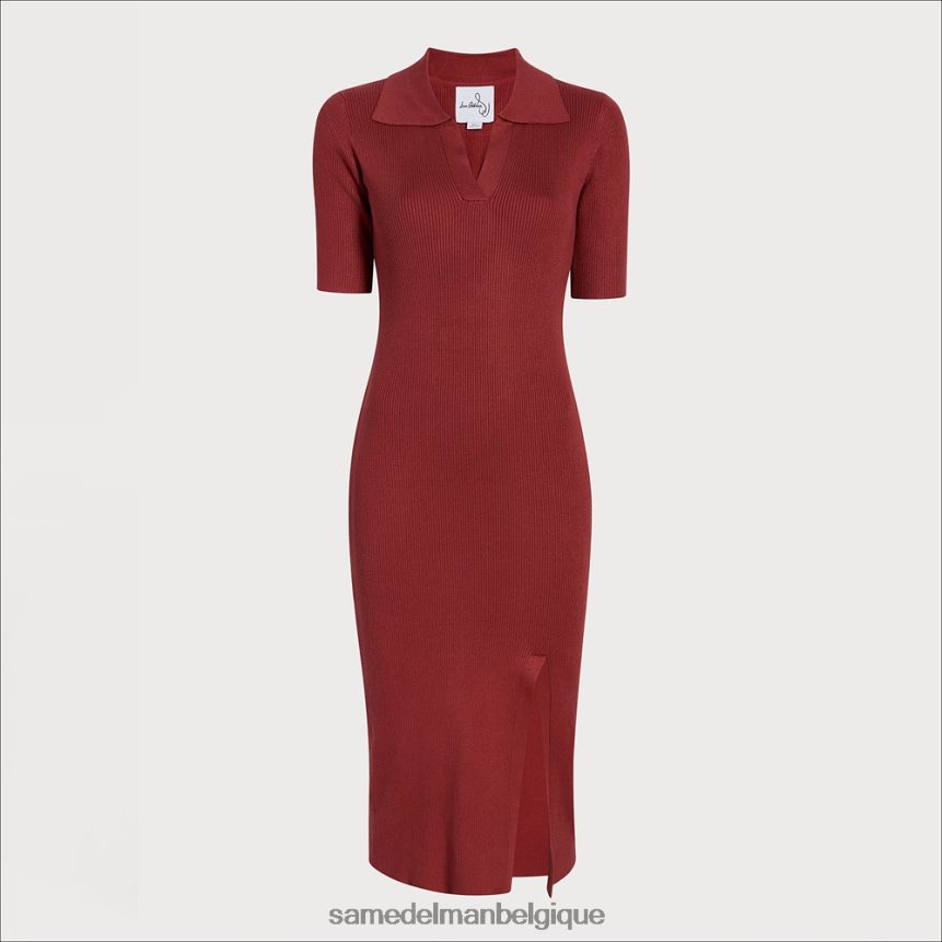 robe mi-longue à col Sam Edelman femmes orange JZ0XZ01143 vêtements