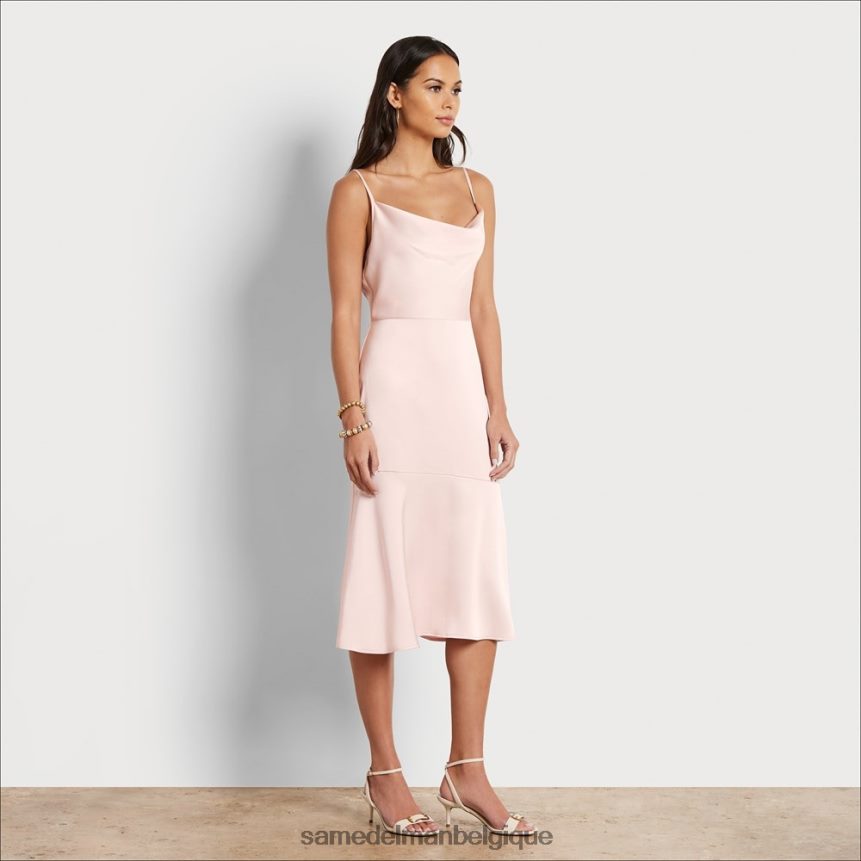 robe mi-longue à col bénitier Sam Edelman femmes rougir JZ0XZ01108 vêtements