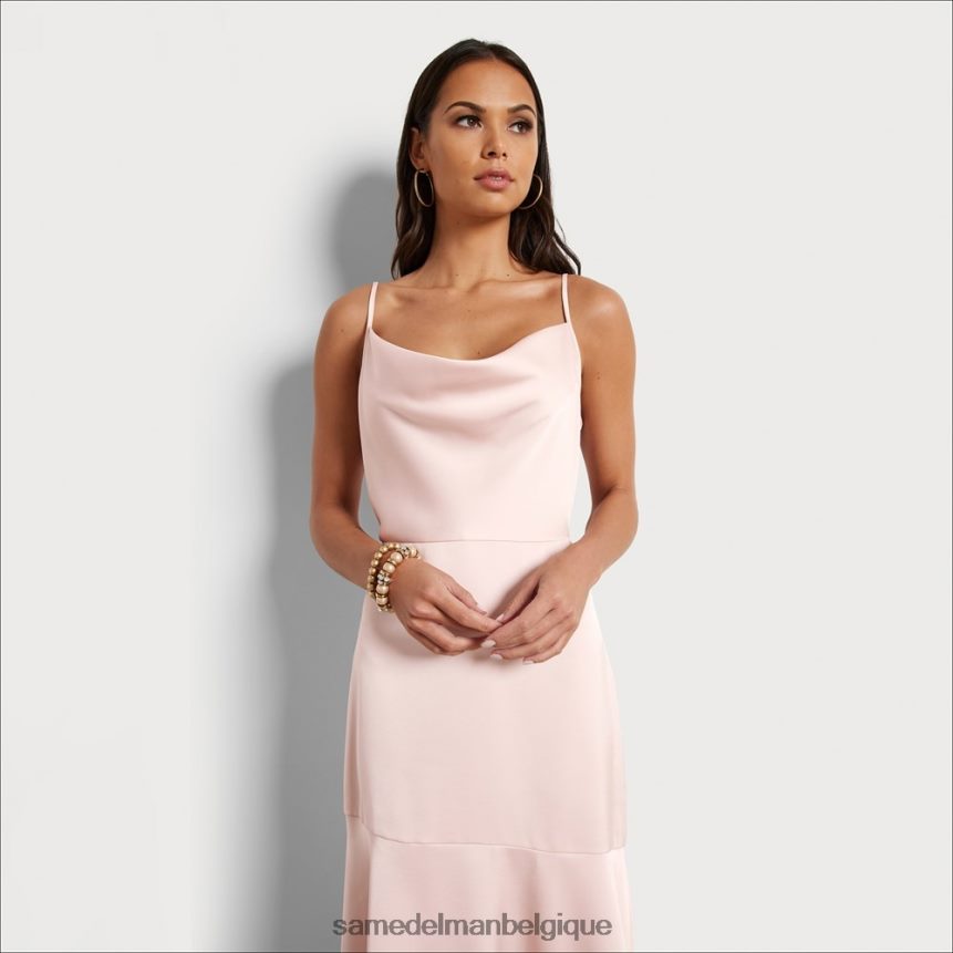 robe mi-longue à col bénitier Sam Edelman femmes rougir JZ0XZ01108 vêtements