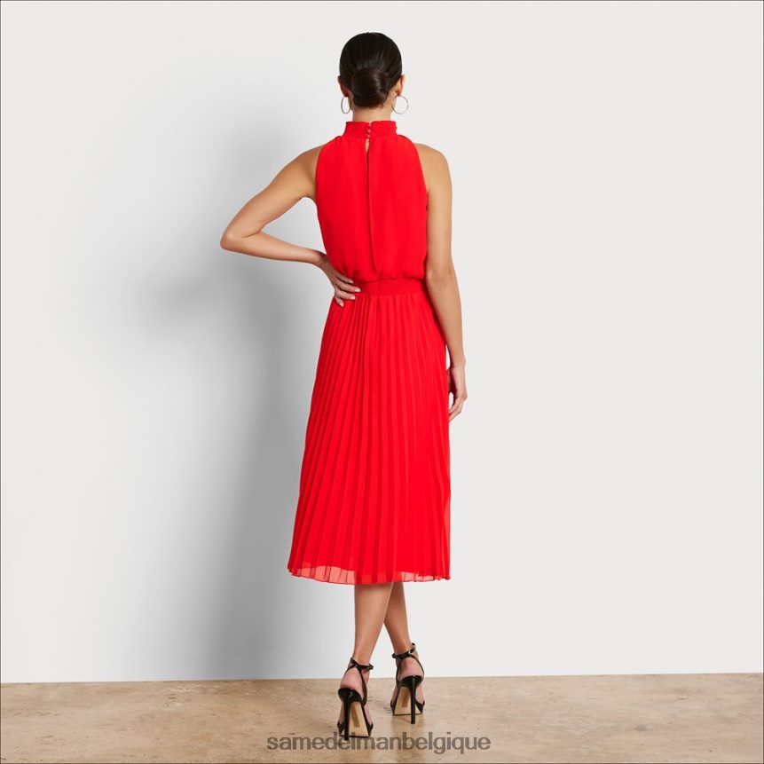robe mi-longue à col montant Sam Edelman femmes corail JZ0XZ01072 vêtements