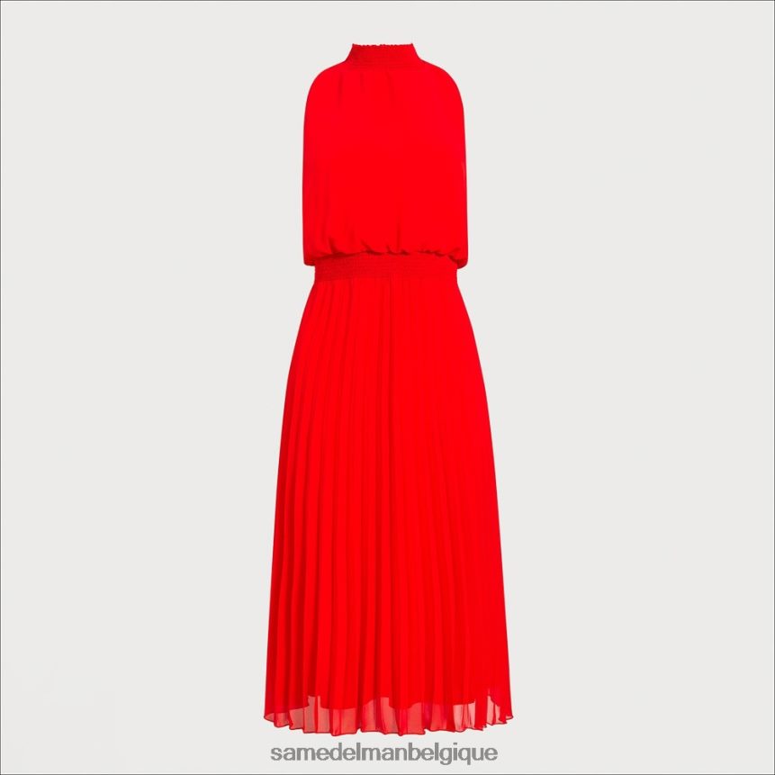 robe mi-longue à col montant Sam Edelman femmes corail JZ0XZ01072 vêtements