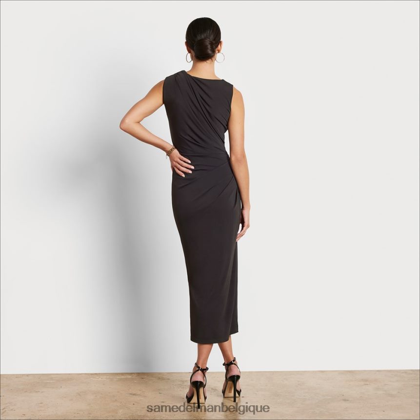 robe mi-longue froncée Sam Edelman femmes noir JZ0XZ01080 vêtements