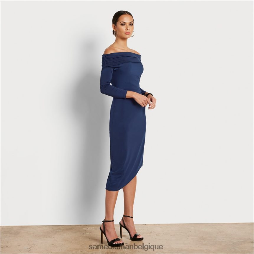 robe mi-longue à épaules dénudées Sam Edelman femmes marine JZ0XZ01148 vêtements
