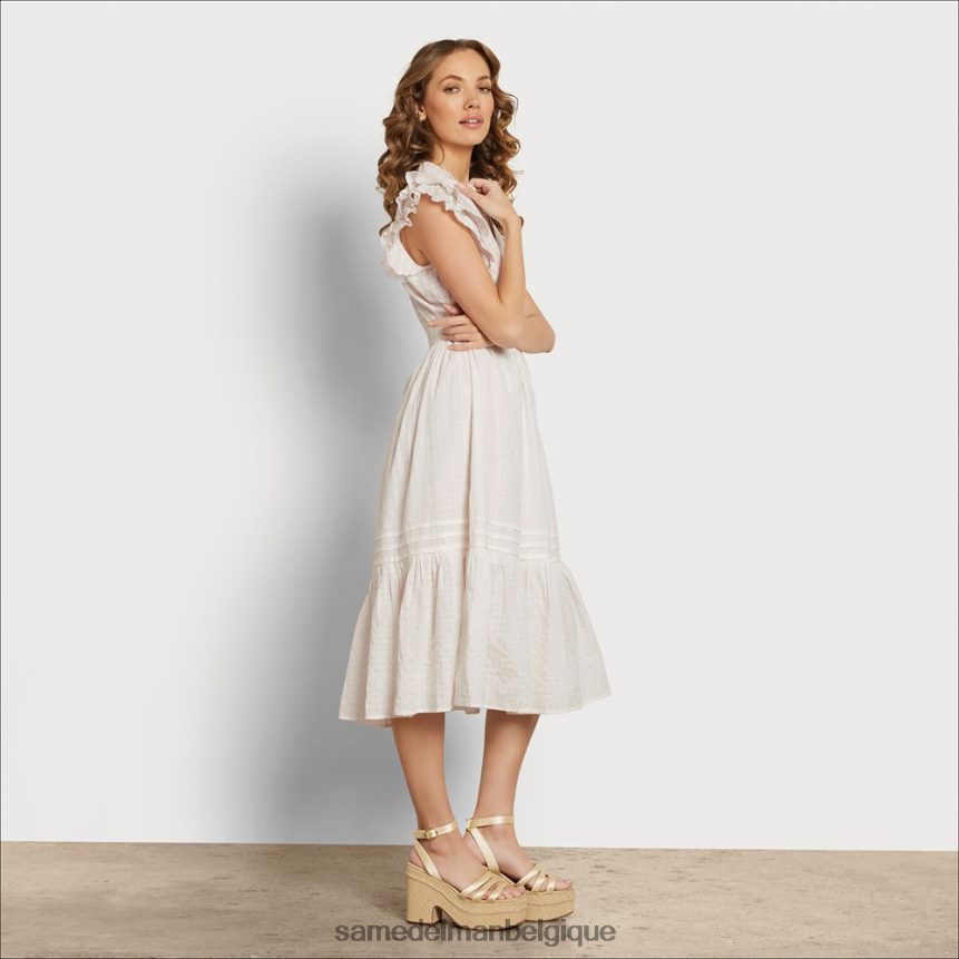 robe midi kenna Sam Edelman femmes gardénia JZ0XZ01101 vêtements