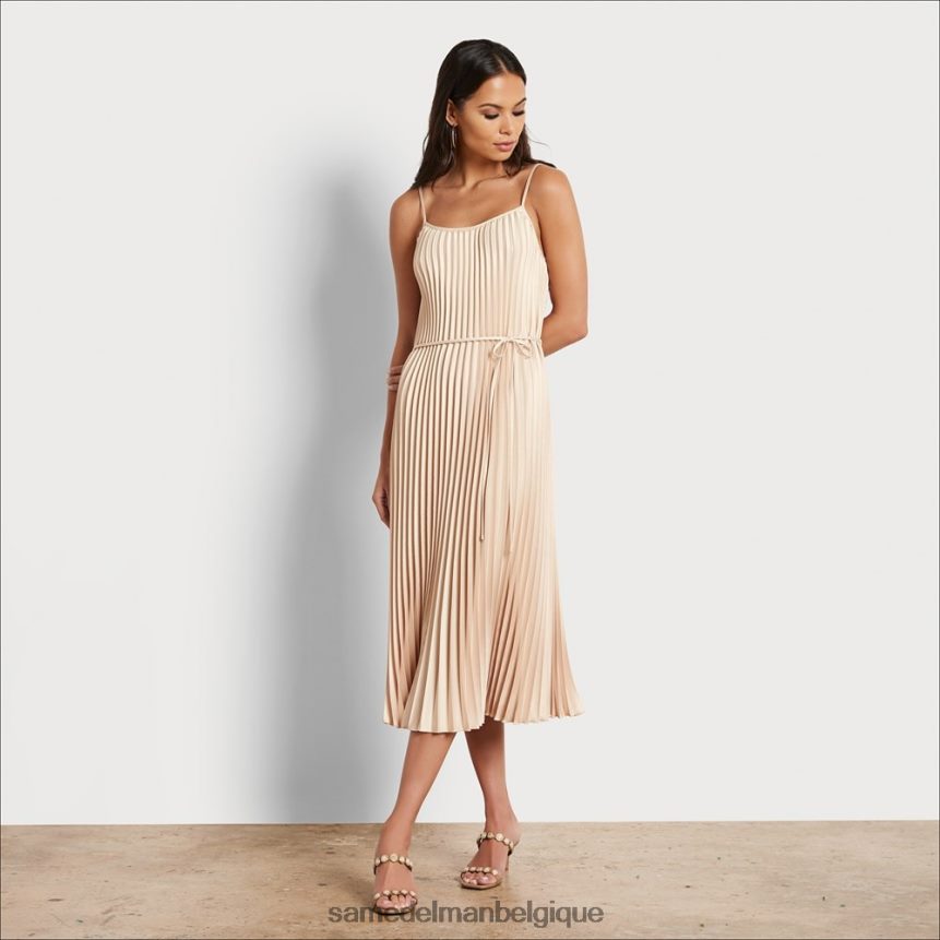 robe midi plissée Sam Edelman femmes écru JZ0XZ01063 vêtements