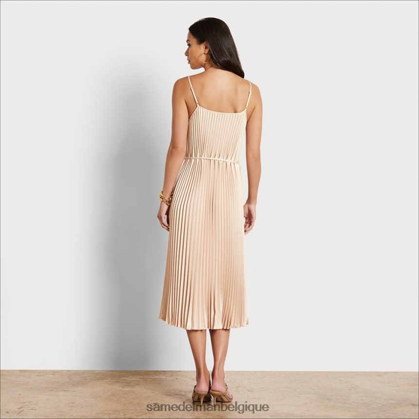 robe midi plissée Sam Edelman femmes écru JZ0XZ01063 vêtements